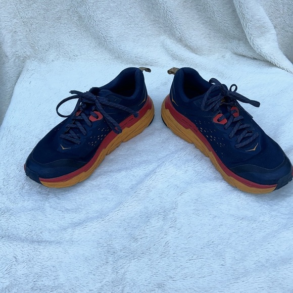 Hoka One One Other - Hoka men sz US 10 2E / EU 44 in EUC M Challenger ATR 6 Wide navy blue orange